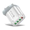 QC3.0 4-Port USB LED Fast Charger with US/EU/UK Plugs