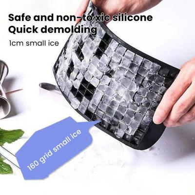 Yousheng Silicone Mini Ice Cube Tray 160 Small Cubes Visual Sensory Ice Cubes Quick Freezing Easy Deicing Perfect DIY Tool
