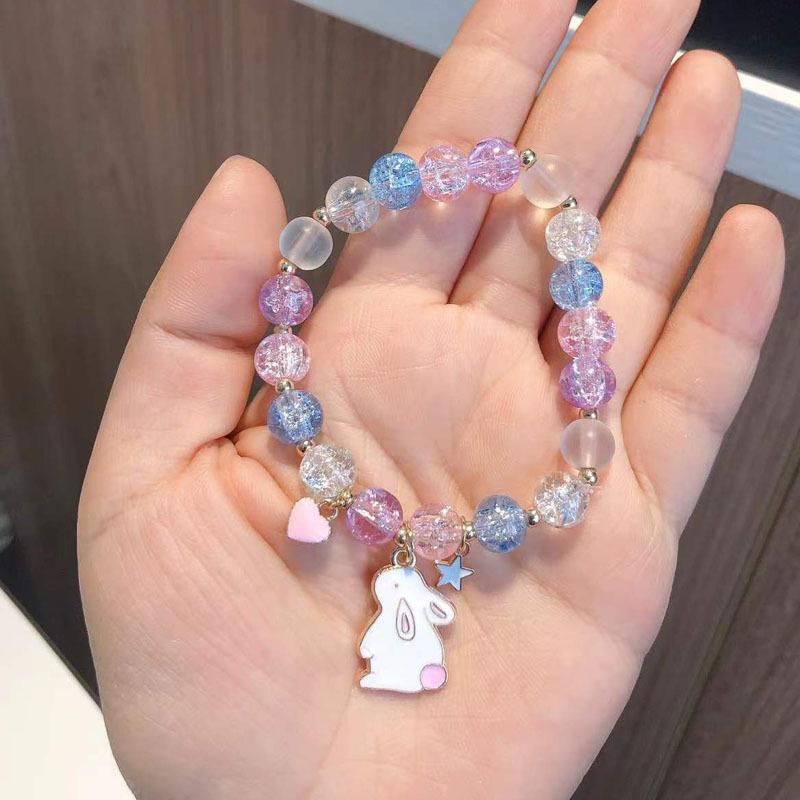 Crystal Bracelet Alloy Colored Beaded Bracelet Student Friendship Fashion Bracelet Bead Glass Hot Selling New Cartoon