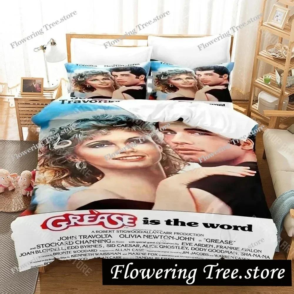 3D Print Grease Bedding Set Boys Girls Twin Queen King Size Duvet Cover Pillowcase Bed boys Adult Home Textileextile029