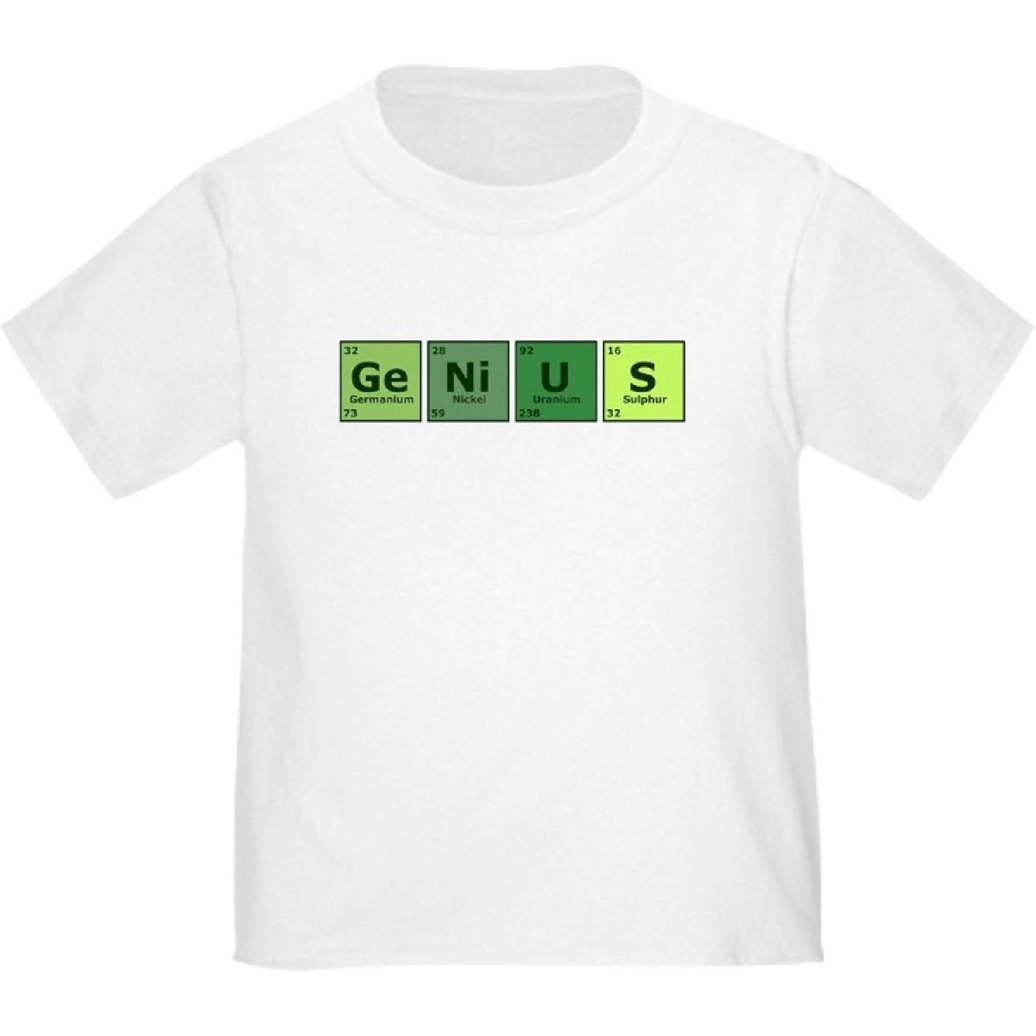 CafePress Genius Toddler T Shirt Cute Toddler Graphic T-Shirt, 100% Cotton S