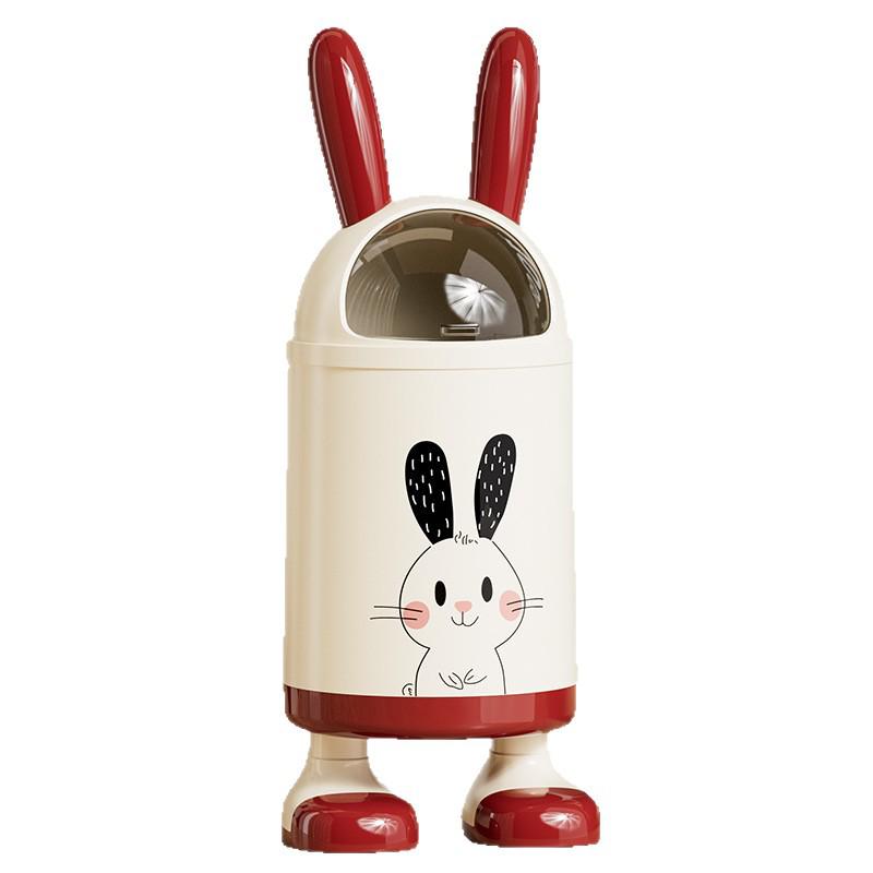 Cute Rabbit Ear Trash Can for Home, Bedroom, Living Room, or Coffee Shop