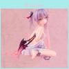 Delightful Pink Sitting Eve Anime Figurine Pvc Cute Model For Desktop Display