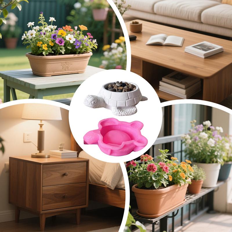 Silicone Flower Pot Mold Turtle Flower Pot Crafting Mold In Silicone Reusable Epoxy Resin Casting Tool Decoration Art For