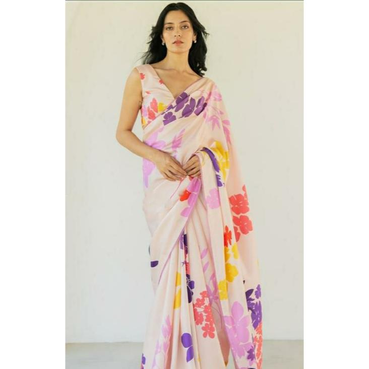 

стильная праздничная одежда сари, блузка (Необходимо сшить по размеру и посадке)