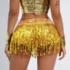 Sequined Tassel Skirt with Shorts - Latin Dance Performance Costume for Women