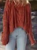 Women's European & American Solid Color Long Sleeve Round Neck Pullover Sweater for Autumn & Winter – Short, Simple, Versatile Top