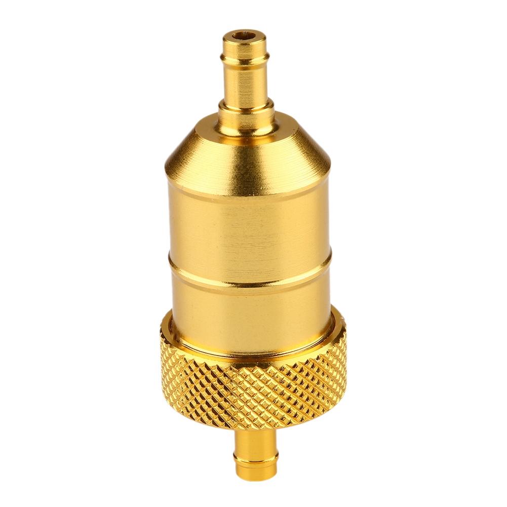 Universal 8mm Motorcycle Gasoline Oil Filter Filtration Cleaner (Golden)