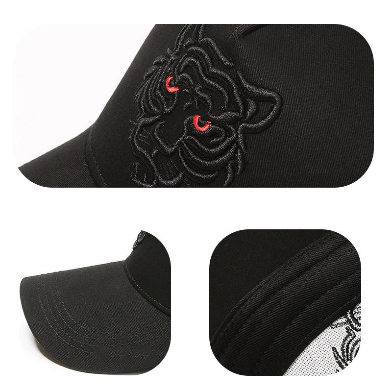 New Cotton Black Tiger Embroidery Baseball Cap Men Women Hip Hop Hat Summer Leisure Trucker Caps Unisex Snapback Hats Gorras