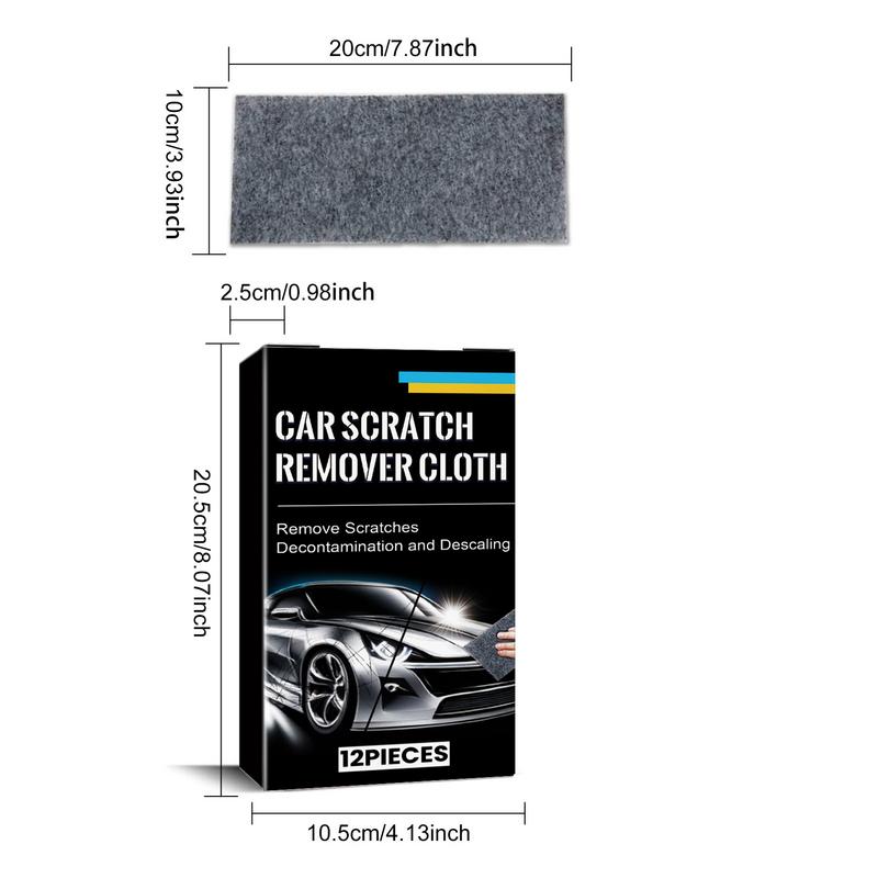 Car Scratch Repair Cloth 12-pieces Reusable Paint Repair Nanowipe Nano Cloth Scratch Remover For Trailer RV Truck Automotive