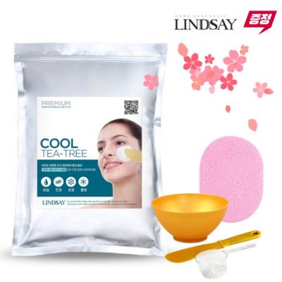 Lindsay Modeling Pack Tea Tree Mask Pack 1kg + Pack Tool Sponge 4-piece Set, 1 Piece
