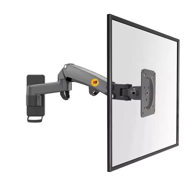 NB F150 3-12kg Aluminum Gas Spring Full Motion 2-Arm LCD Monitor Wall Bracket for 24"-35" TV/LED Stand