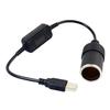 1PC 5V 2A USB Male to Female Adapter Converter Car Electronics Accessory - USB to 12V Cigarette Lighter Socket