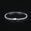 Accessories Spring Buckle Single Row Diamond Tennis Chain Zircon Bracelet Trendy Brand Hip Hop Men's Bracelet Accessories