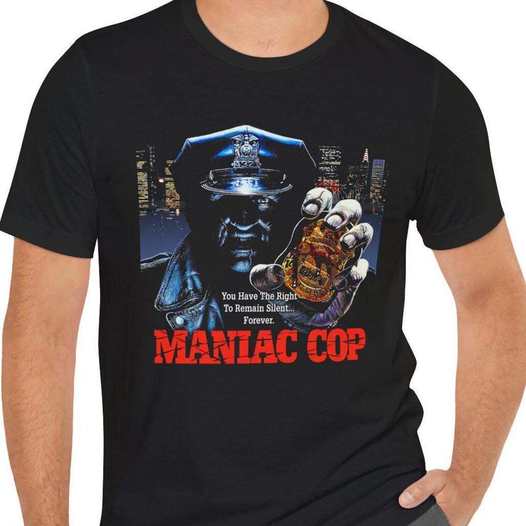 Maniac Cop T-Shirt Black Short Sleeve Movie Tee