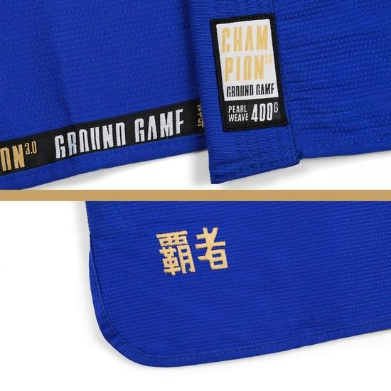 Kimono/Gi da Ground Game BJJ Uomo Campione 3.0 Blu A2