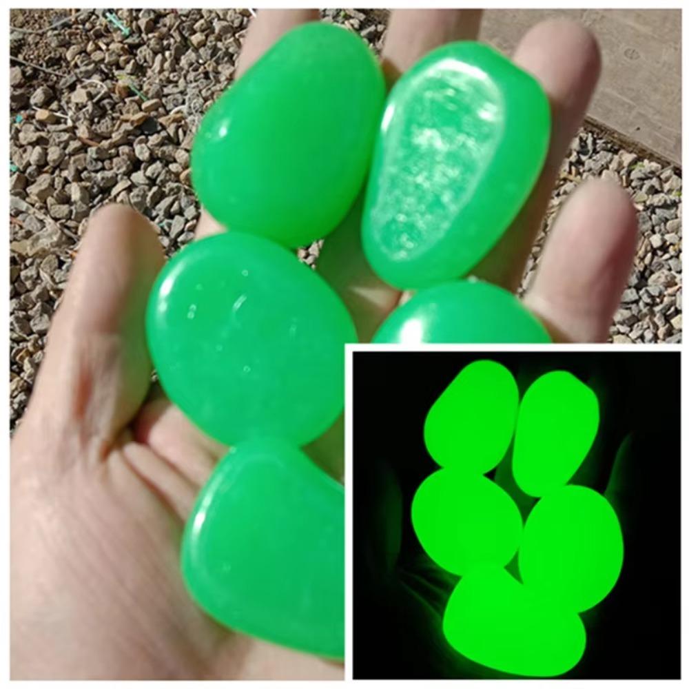 10pcs Decoration 4.5cm Luminous Pebbles Glow in Dark DIY Garden Luminous Stone Gravel Big Big Stone Garden