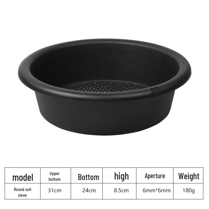 Garden Plastic Soil Sieve - Horticultural Screening Tool for Stone and Soil. Perfect for Seedling, Planting, and Flower Care.
