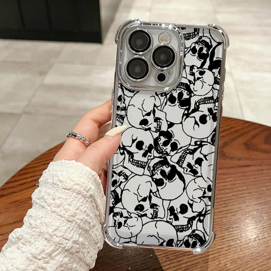 

Крутой чехол с черепом для Apple iPhone 17 Pro Max Air 12 Plus XS XR 13 14 15 11 16 17 Чехол для телефона Funda iPhone 14