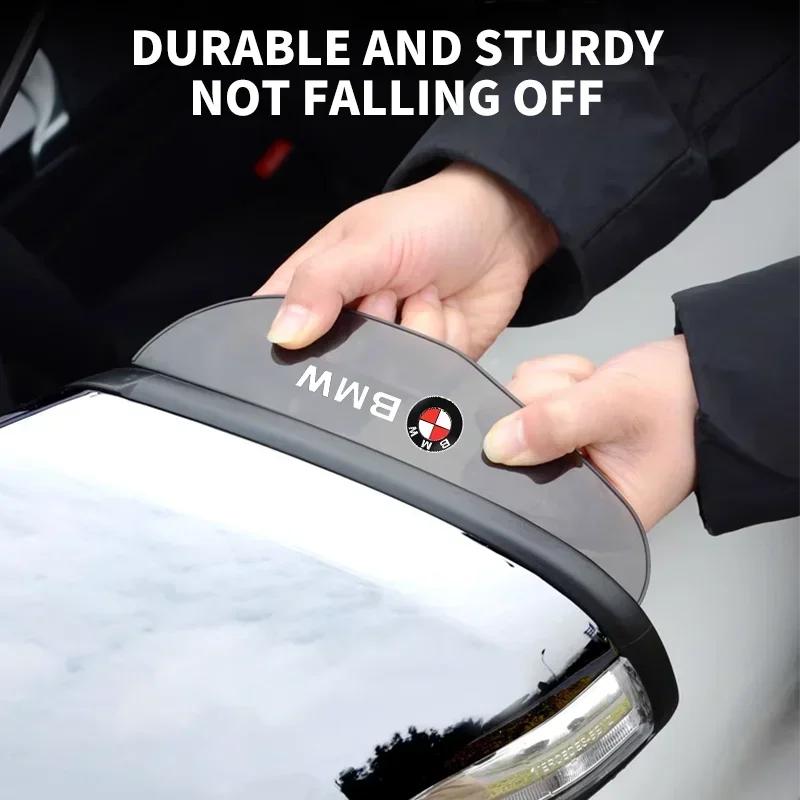 New Hots E60 50 Anniversary Car Rearview Mirror Rain Eyebrow Protector Rain Sticker For BMW M E46 E90 E60 F30 F10 E39 E36 G20 G