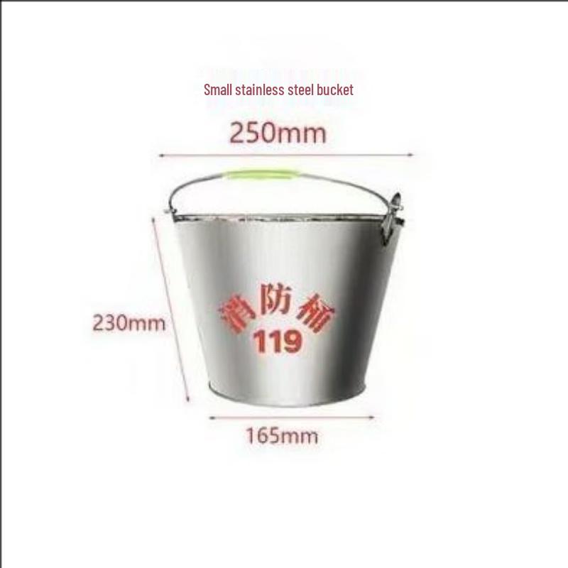 Stainless Steel Fire Sand Bucket Small