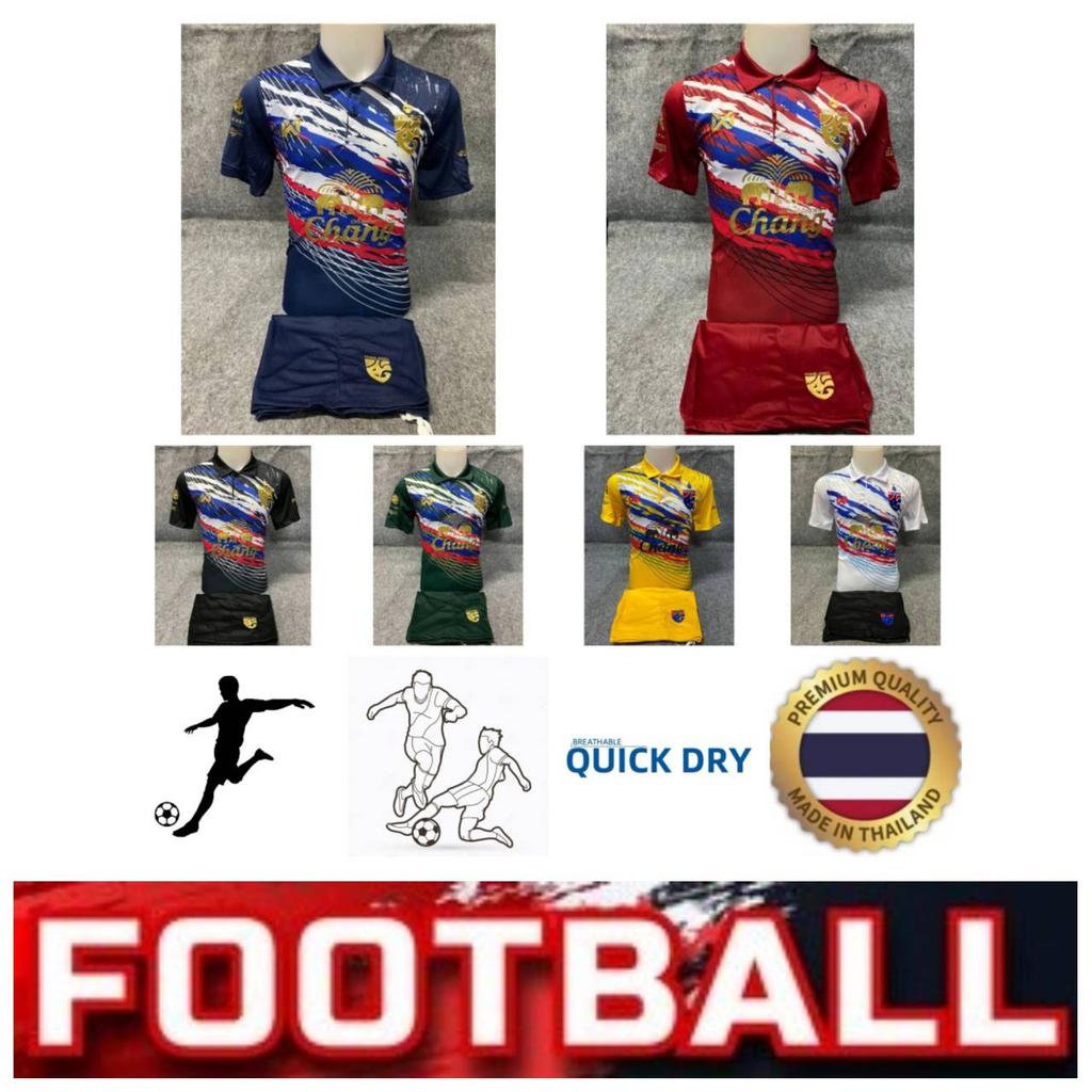 THAILAND Flag Football Fußball Polo Vintage Shirt National Unisex Herren Damen JERSEY Druck Schnelltrocknend Kurzarm Uniform Elefanten Abzeichen Logo