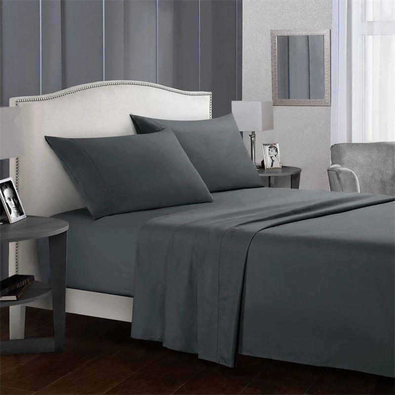 Extra Deep Pocket King Size Sheets Sets Fits Mattress Cover Split Head Flex King Sheet Set Bed Sheets Double Brushed Easy Fit 4 Piece Set FlexTop