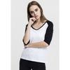 T-shirt femme - URBAN CLASSICS - Raglan 2.0 - 100% Coton - Manches trois-quarts - Col large