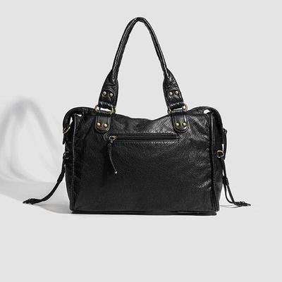 Vintage Punk Tote Bag Large Capacity Soft Leather Messenger Bag Unisex Shoulder Bag Daily Travel Handbag Gifts