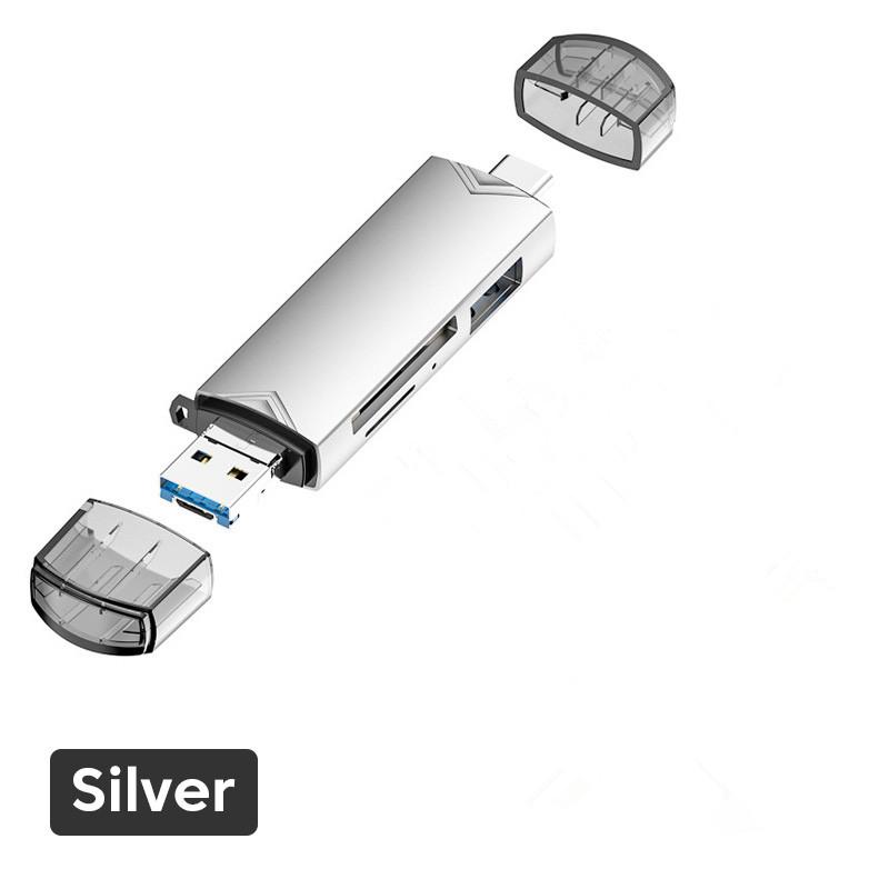6 In1 Multifunction Card Reader Usb 3.0 Card Reader U Disk Micro SD TF Card Memory Reader High Speed USB Flash Drive Card Reader