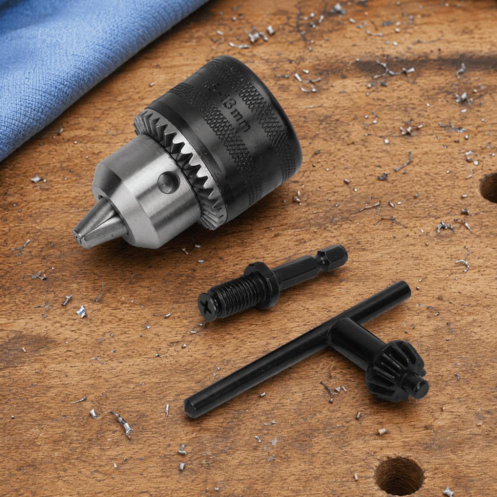 1.5-13mm Capacity Drill Chuck Tool Kit 3/8-24UNF Thread Drill Chuck Adapter For Hand Drills