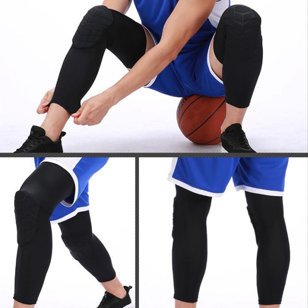Sport Cellular Basketball Kneecap Ultrathin Breathable Anticollision Elasticity Protective Gear for Adult Children BlackXXL