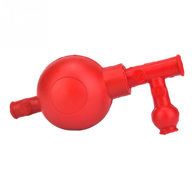 Lab Professional Rubber Suction Bulb Pressure Quantitative Pipette Filler with 3 Valves Red/Green Lab Rubber Suction Bulb