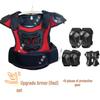 Kids' Motorcycle Balance Bike Armor Set: Knee, Elbow, Chest & Back Protectors.