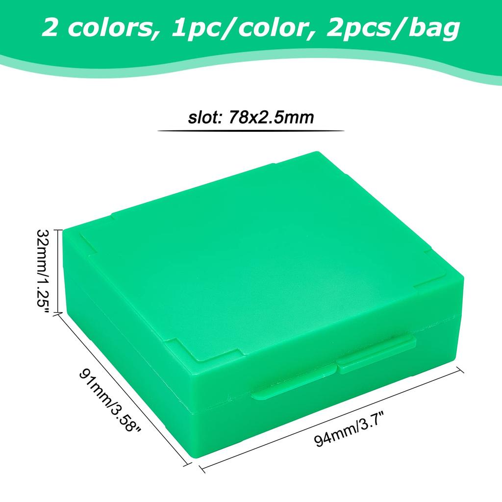 OLYCRAFT Specimen Case Microscope Slide Storage Box White Green Wooden Numbered Microscope Slide Box for Natural Science Biology Education 2-Piece