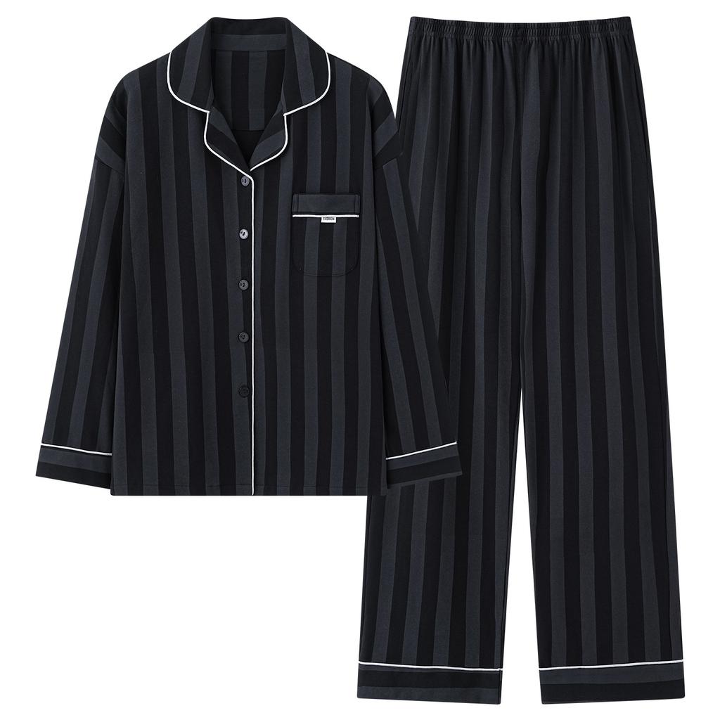 Pajamas women's spring and autumn pure cotton long-sleeved autumn high-end new pull-frame cotton thin autumn and winter women's loungewear set