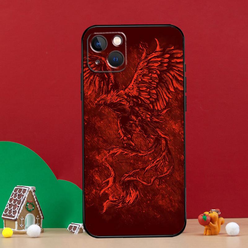 Phoenix Bird Capa For iPhone 15 11 14 Pro Max 12 13 14 Pro Max Plus X XR XS Max 12 13 Mini Phone Case