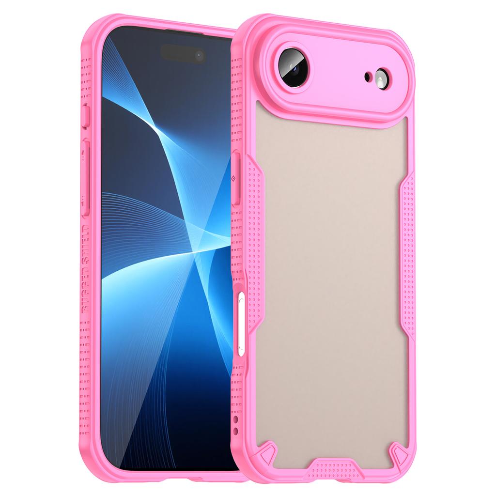 For iPhone Air Case PC + TPU Semi-Transparent Frosted Finish Protective Phone Cover