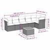 VidaXL Garden Lounge Set with Cushions 7 Pcs, Patio Sofas, Patio Furniture Set, Outdoor Furniture, Black 3255979