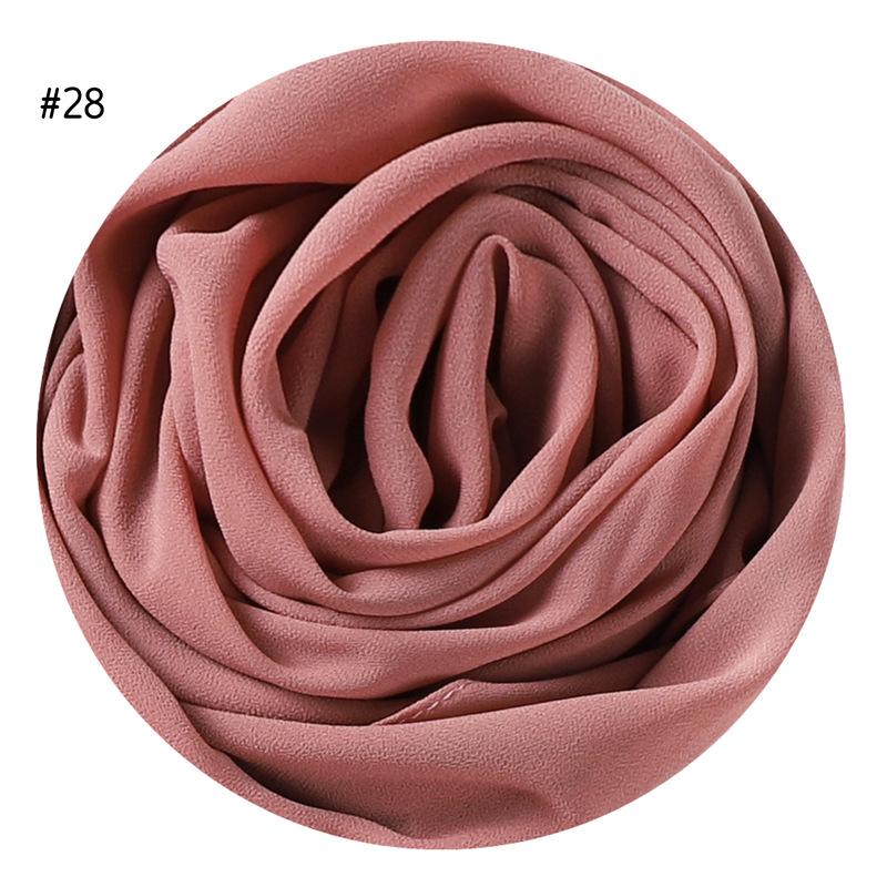 175X70Cm  High Quality Malaysian Pearl Chiffon Hijab Bundles Solid Color Scarves Head Scarf For Muslim Woman 73 Colors