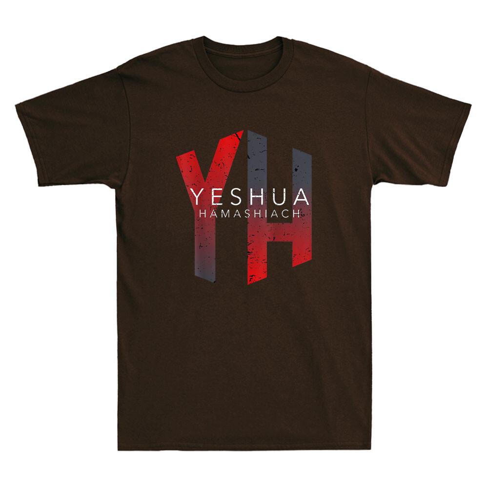 Yh Yeshua Hamashiach Christian Funny Quote Vintage Unisexs Short Sleeve Tshirt