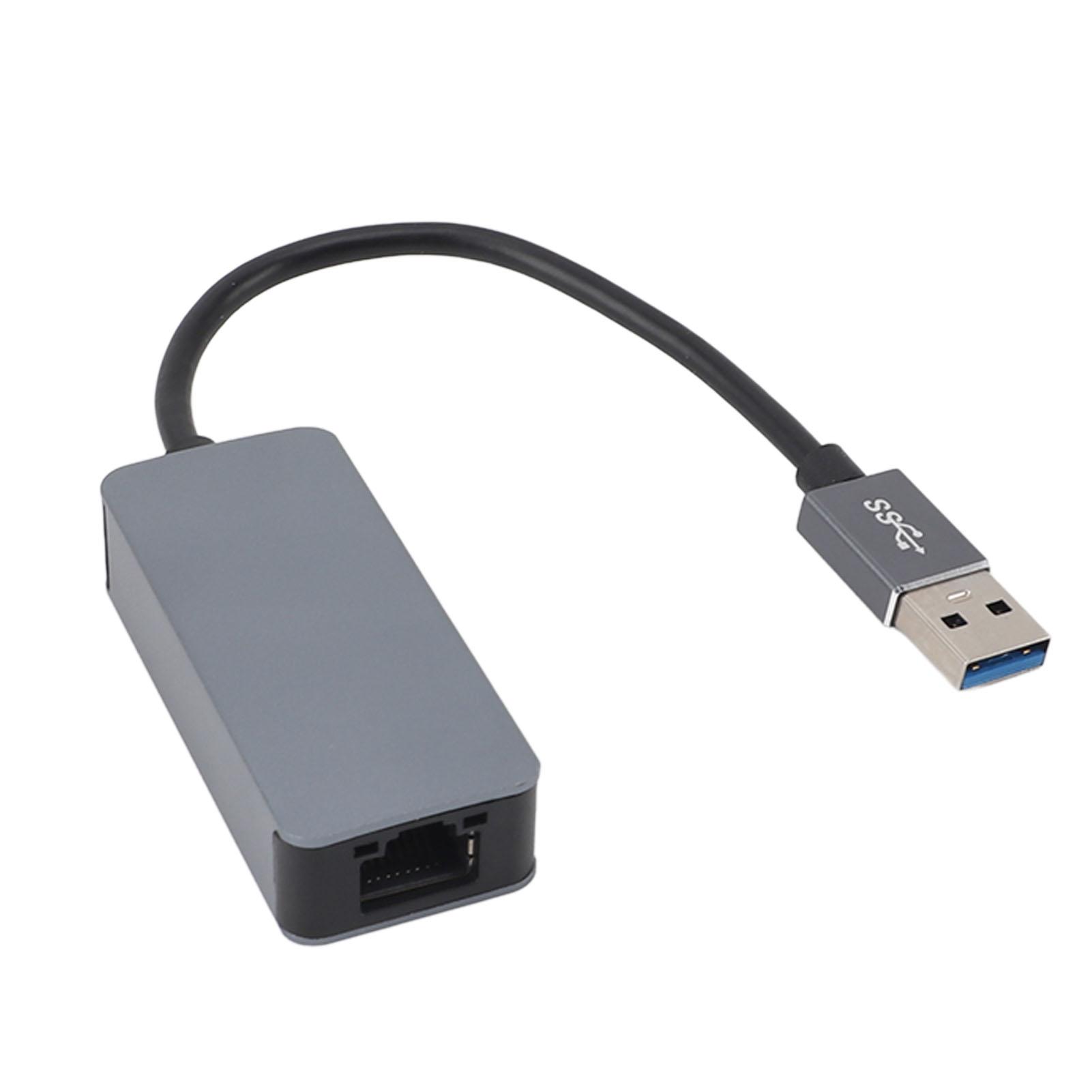 

USB 3.0 to 2.5G Ethernet Adapter High Speed Plug and Play Portable USB 3.2 USB AM to 2.5Gbps Ethernet Adapter for