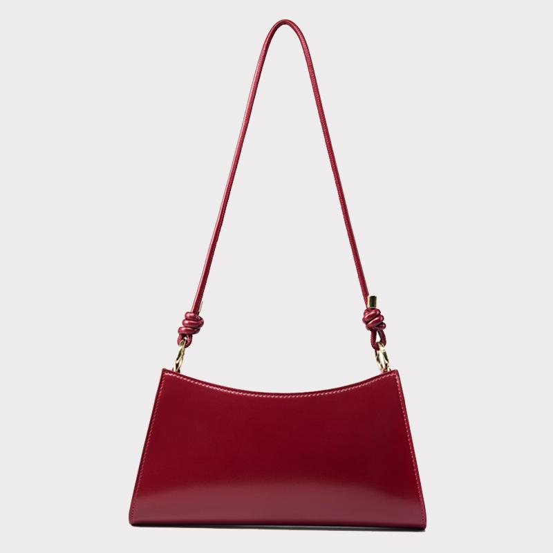 Echtes Leder Unterarm Schultertaschen für Frauen Trend Designer koreanischen Stil Damen Handtaschen und Geldbörsen rot schwarz
