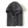 Cashmere Autumn and Winter New Solid Color Scarf Integrated Hat Cycling Warm Ear Protection Cap Knitted Hat