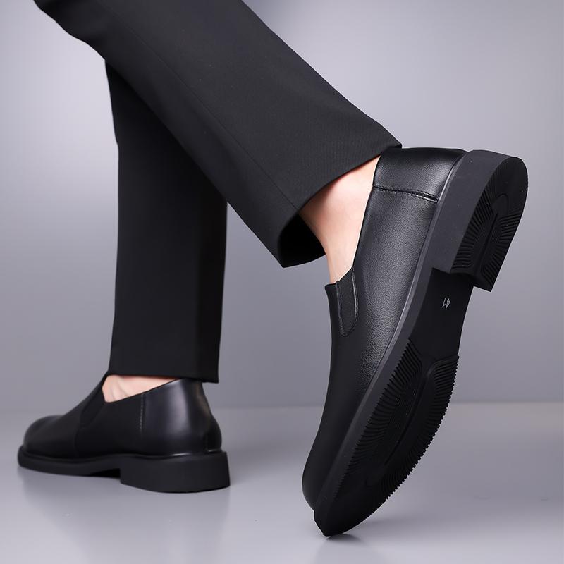 Mote Tykksålede Kontor Formelle Sko Herre Fritidssko Herre Slitesterke Sklisikre Rund Tå Loafers Business Dress Fottøy