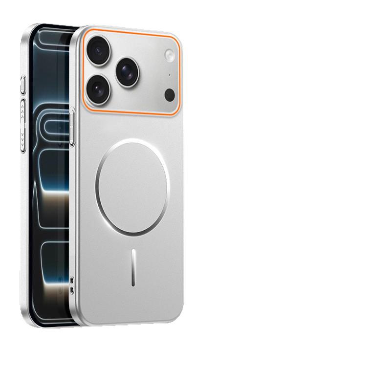 Compatible with Apple 17 Promax Phone Case, 16P Magnetic Suction, Contrasting Color Frosted 16PM, 17PRO Protective Cover