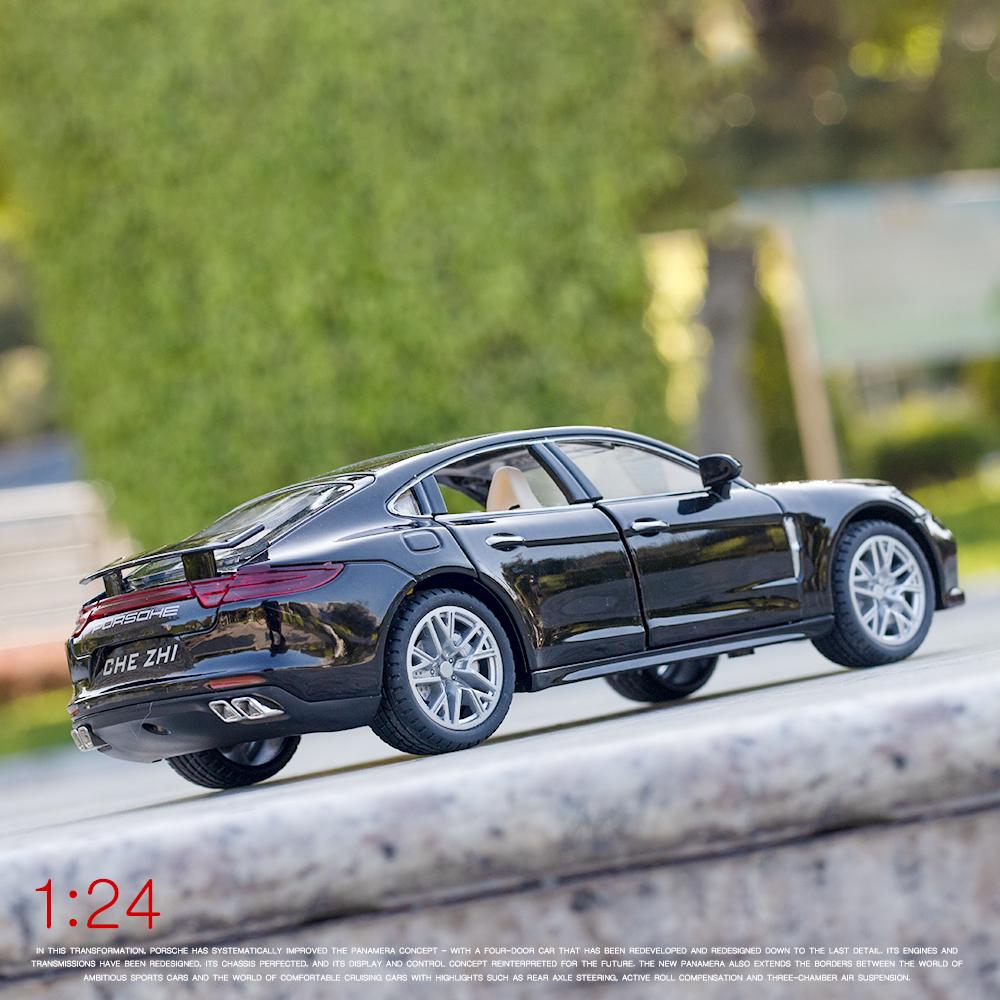 1/24 Porsche Panamera Metal Die-cast Sports Car Model Simulation Sound and Light Sedan Model Can Collect Ornaments for Boys Birthday Gifts