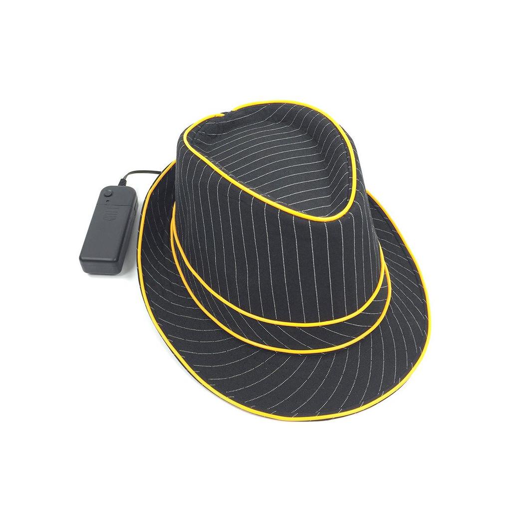 LED Light-Up British Style Jazz Top Hat - Flashing Festival & Masquerade Party Prop