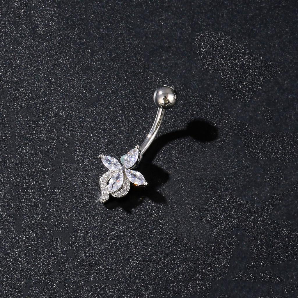 1Pcs Butterfly-shaped stainless steel belly button stud and belly button ring for abdominal piercing jewelry