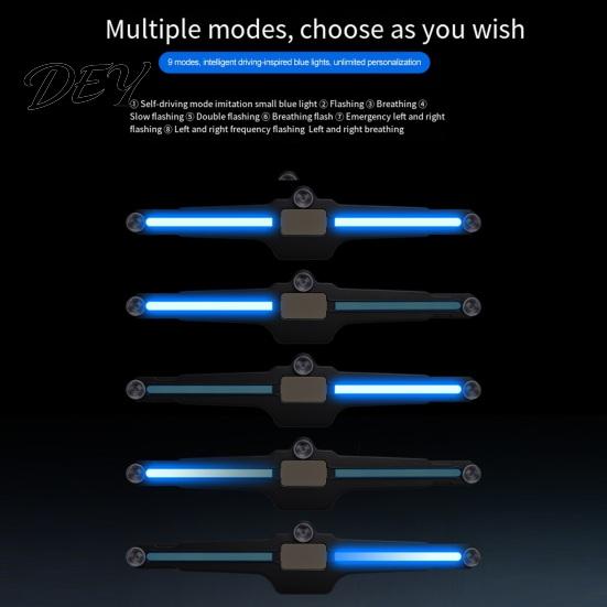 Solar Powered Auto Interior Light Car Window Light, LED Blue Safety Lamp for Rear Windshield, Vehicle Illumination Universal Suction Cup Warning SUVs